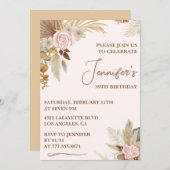 Wildflower Boho Groovy Whimsy 39ste verjaardag Kaart (Voorkant / Achterkant)