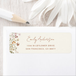 Wildflower Boho in Bloom Garden Retouradres Etiket