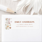 Wildflower Boho in Bloom Garden Retouradres Etiket (Insitu)