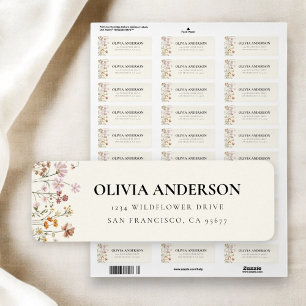 Wildflower Boho in Bloom Garden Retouradres Etiket