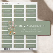 Wildflower Boho in Bloom Garden Retouradres Etiket