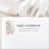 Wildflower Boho in Bloom Garden Retouradres Lab Etiket (Insitu)