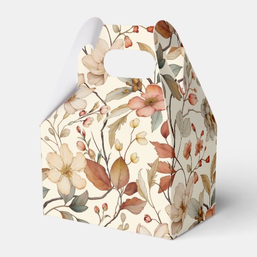 Wildflower Boho Ivory Floral Baby shower Bedankdoosjes (Achterkant)