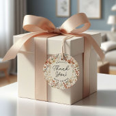 Wildflower Boho Ivory Floral Baby shower Bedankt Bedankjes Labels