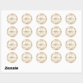 Wildflower Boho Ivory Floral Baby shower Ronde Sticker (Vel)