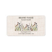 Wildflower Boho Kleur Productlabel Etiket (Voorkant)