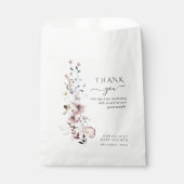 Wildflower boho minimalistisch modern Baby shower Bedankzakje (Voorkant)