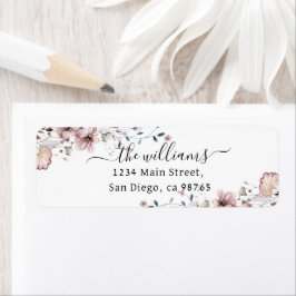 Wildflower boho minimalistisch modern Baby shower Etiket