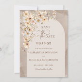 Wildflower boho minimalistisch modern Save the dat Save The Date (Voorkant)