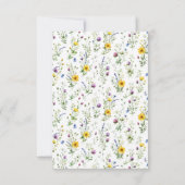 Wildflower Boho Minimalistische Moderne Weide Brui Bedankkaart (Achterkant)