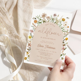 Wildflower Boho Modern Baby shower Kaart