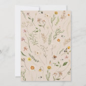 Wildflower Boho Modern Baby shower Kaart (Achterkant)