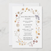 Wildflower Boho Modern Bloemen Bachelorette Party Kaart (Voorkant)