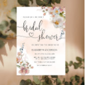 Wildflower Boho Modern Bridal Shower Kaart
