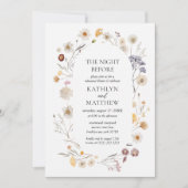 Wildflower Boho Modern Floral de avond ervoor Kaart (Voorkant)