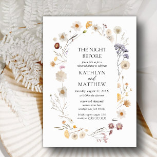 Wildflower Boho Modern Floral de avond ervoor Kaart