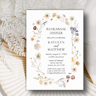 Wildflower Boho Modern Floral repetitie diner Kaart
