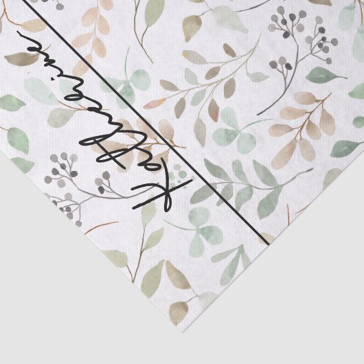 Wildflower Boho Name Tissuepapier (Detail)