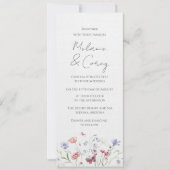 Wildflower Boho Outdoor Digitale Huwelijksuitnodig Kaart (Voorkant)