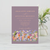 Wildflower Boho Peach Kaart (Staand voorkant)