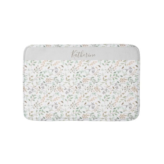   Wildflower Boho Personalized  Badmat (Voorkant)