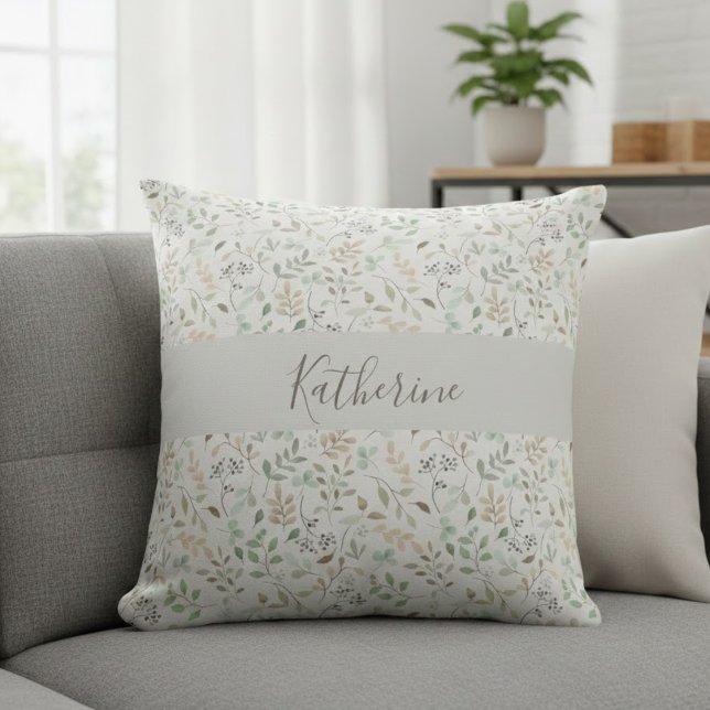 Wildflower Boho Personalized Kussen (Creator heeft geüpload)