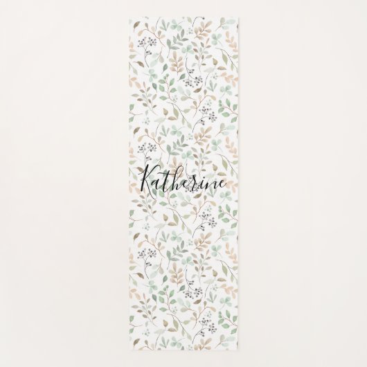 Wildflower Boho Personalized Yogamat (Voorkant)