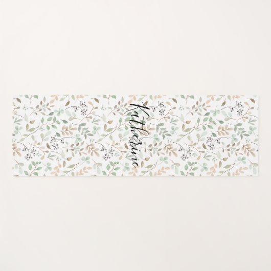 Wildflower Boho Personalized Yogamat (Voorkant (horizontaal))