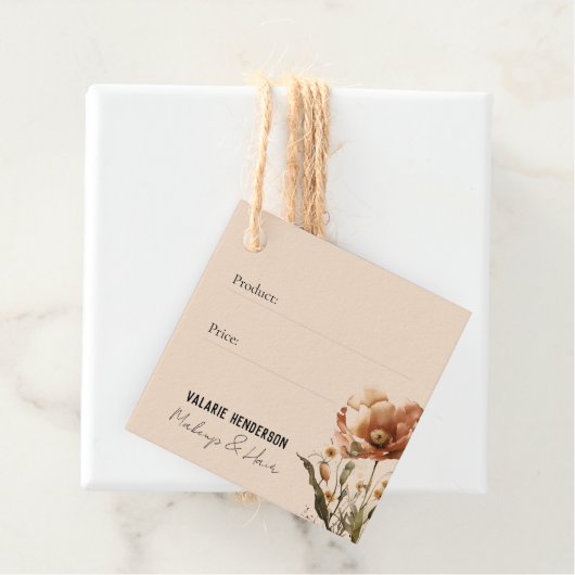 Wildflower Boho Price Label Hartelijk dank (In situ)
