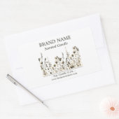 Wildflower Boho Productlabel Rechthoekige Sticker (Envelop)