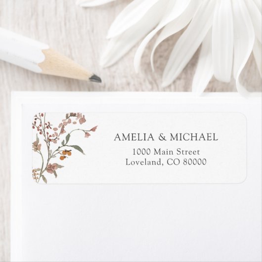 Wildflower Boho retour adreslabel Etiket (Insitu)