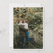 Wildflower Boho roze foto bruiloft Bewaar de datum Kaart (Achterkant)