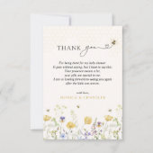 Wildflower Boho Rustic Bee Garden Schattige Baby s Bedankkaart (Voorkant)