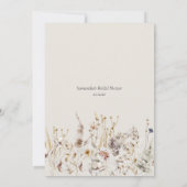 Wildflower Boho rustiek Elegant Vrijgezellenfeest Bedankkaart (Achterkant)