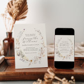 Wildflower Boho rustiek Elegant Vrijgezellenfeest Kaart