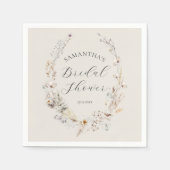 Wildflower Boho rustiek Elegant Vrijgezellenfeest Servet (Voorkant)