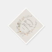 Wildflower Boho rustiek Elegant Vrijgezellenfeest Servet (Hoek)