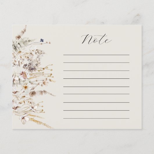 Wildflower Boho rustiek Vrijgezellenfeest Recept (Achterkant)