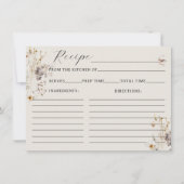 Wildflower Boho rustiek Vrijgezellenfeest Recept Kaart (Voorkant)