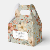 Wildflower Boho Sage Green Floral Baby shower Bedankdoosjes (Voorkant Zijde)