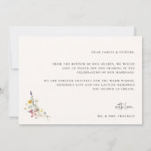 Wildflower Boho Script Trouwfoto Bedankkaart (Achterkant)