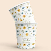 Wildflower boho spring gepersonaliseerd vrijgezell papieren bekers