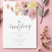 Wildflower Boho Spring Wedding Kaart