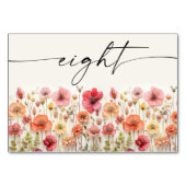 Wildflower Boho tafel Kaarten nummer acht (Voorkant)