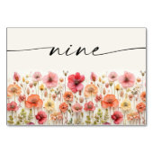 Wildflower Boho tafel Kaarten nummer negen (Achterkant)