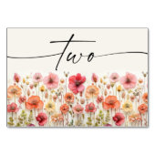Wildflower Boho tafel Kaarten nummer twee (Achterkant)