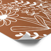 Wildflower Boho Terracotta bruiloft Welkom Poster (Hoek)