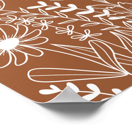 Wildflower Boho Terracotta bruiloft Welkom Poster (Hoek)