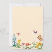Wildflower Boho tuin bruiloft Kaart (Achterkant)