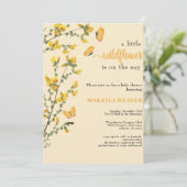 Wildflower Boho vlinders Baby shower Kaart (Staand voorkant)